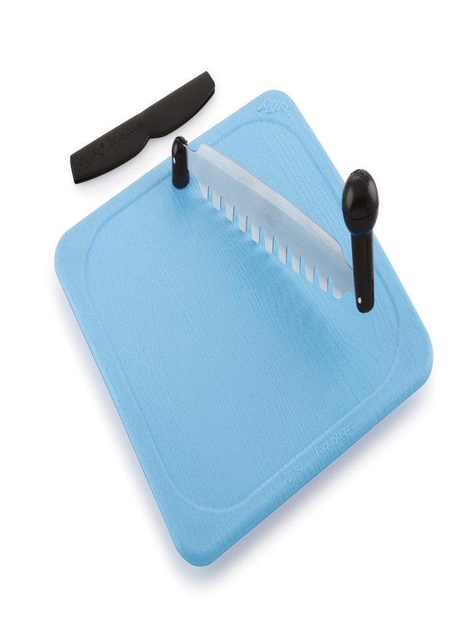 Anjali Fantastique Deluxe S.S Blue Black Polypropylene Plastic Board Nylon Handle, Tempered Magnetic Stainless Steel Razor-Sharp Two Sided Blades for Chopping Vegetables,Fruits - ZHFC02(B) - Image 5